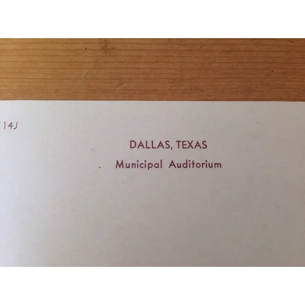 Vintage Dallas Texas TX Municipal Auditorium MirroKrome Color Postcard Unposted